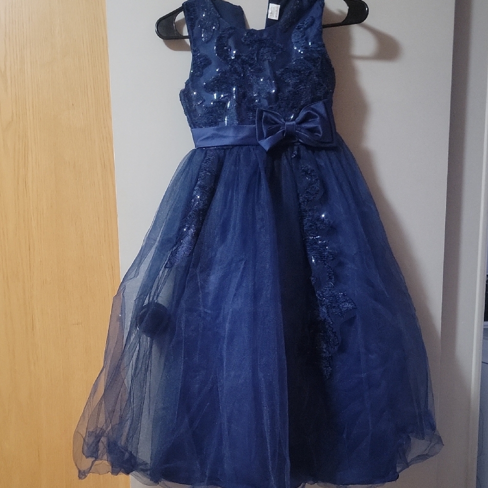 Elegant Navy Blue Kids Dress